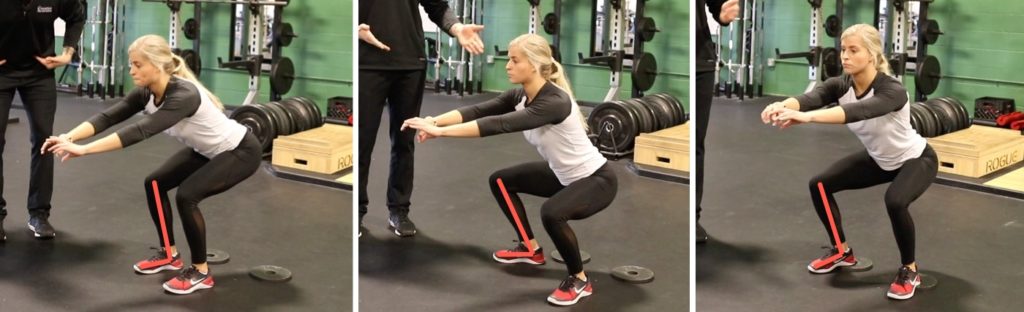 ankle dorsiflexion during the squat